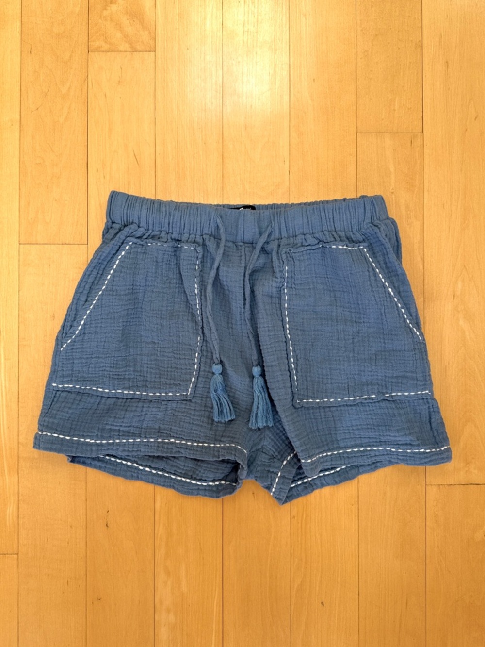 7 for All Mankind Casual Pocket Front Gauze Cotton Shorts XS Blue